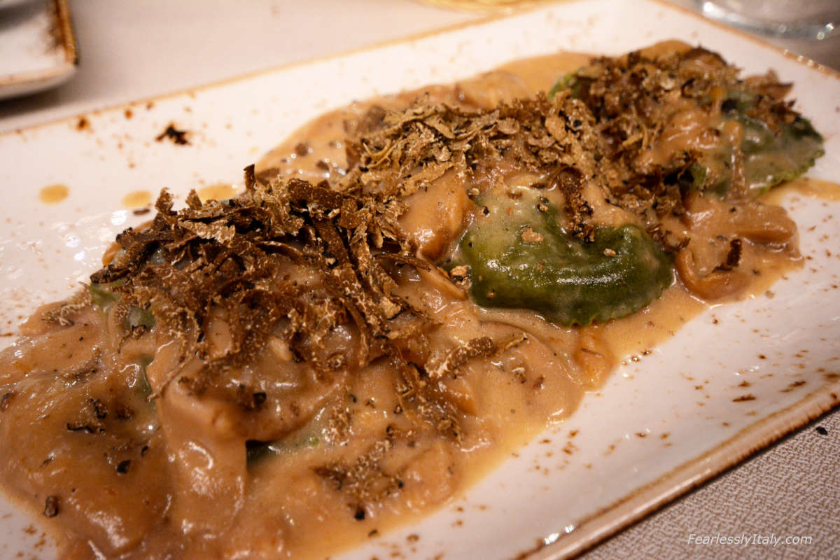 Image: Truffle ravioli on the best food tours in Florence