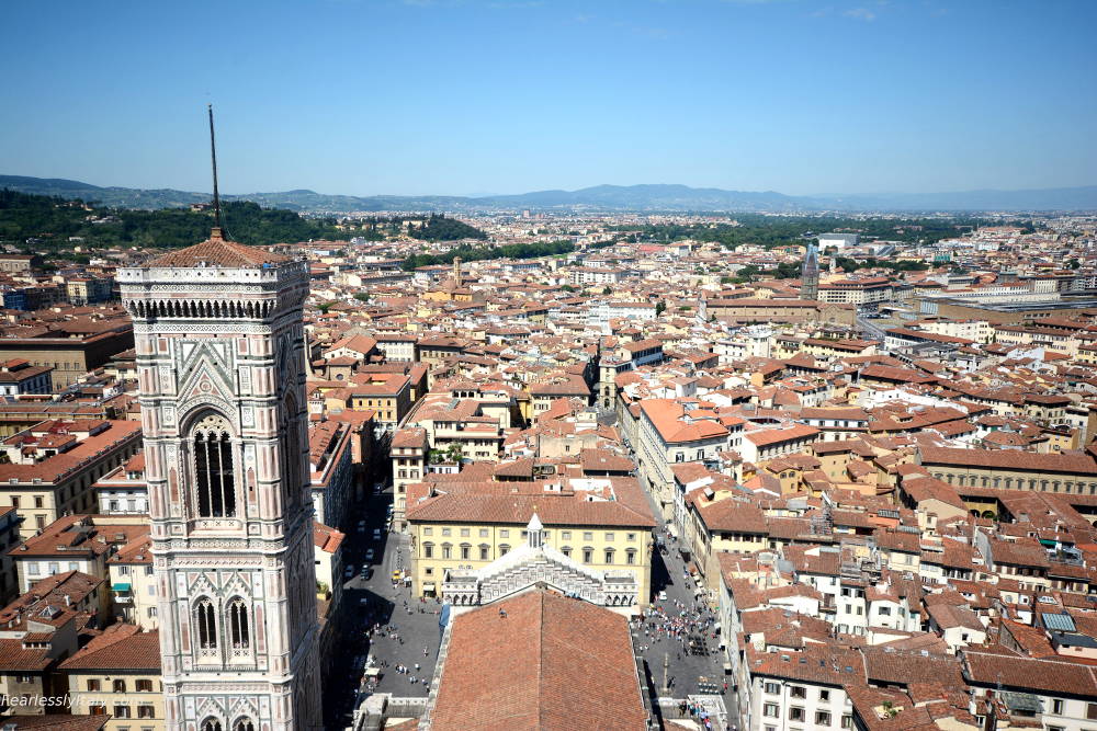 Image of Giotto bell tower and Florence rooftops