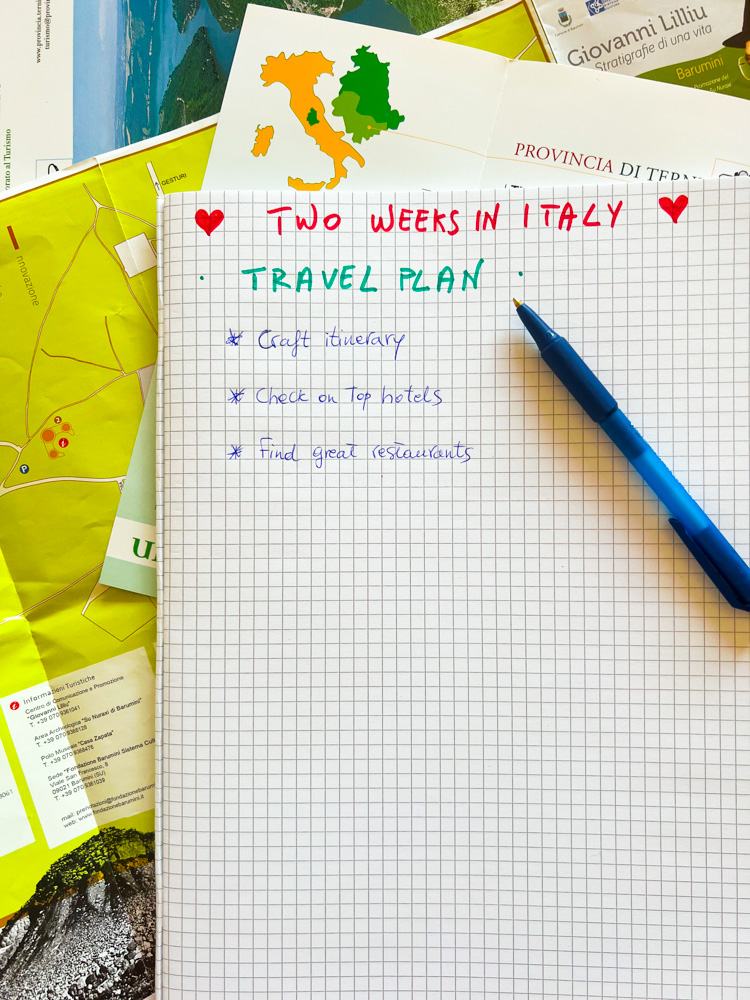 Image: Itinerary design by Angela Corrias travel advisor from Italy.